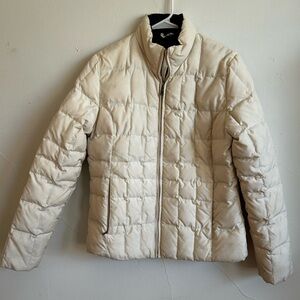 *Super Warm* Eddie Bauer 100% Goose Down White Puffer Jacket